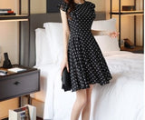 Đầm xoè chấm bi Misan