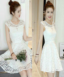 Đầm ren tay con